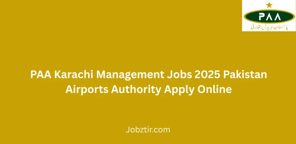 PAA Karachi Management Jobs 2025 Pakistan Airports Authority Apply Online